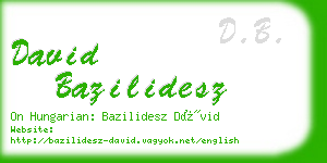 david bazilidesz business card